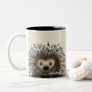 Caneca De Café Em Dois Tons KiniArt Porcupino