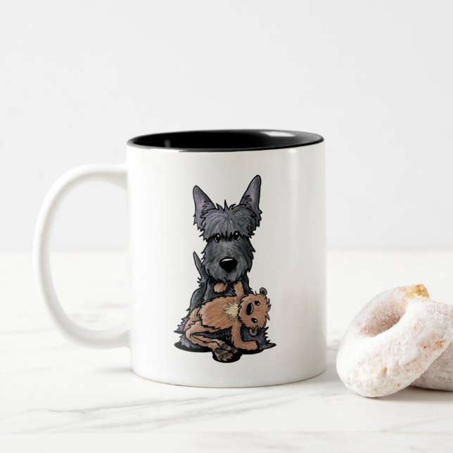 Caneca De Café Em Dois Tons KiniArt Scottie T E Sassy Big (Com Donut)
