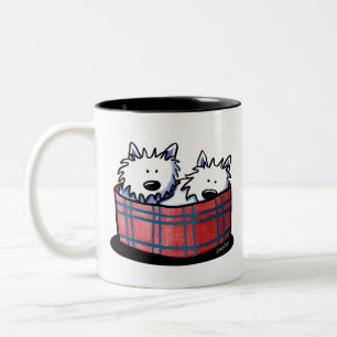 Caneca De Café Em Dois Tons KiniArt Westie O Cachorro