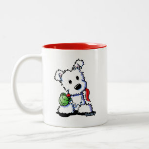 Caneca De Café Em Dois Tons KiniArt Westie Playmate