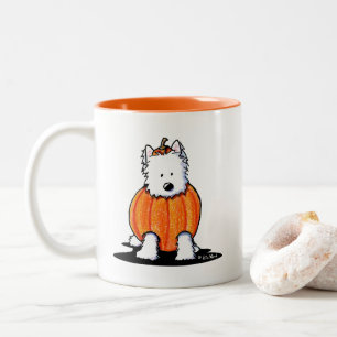 Caneca De Café Em Dois Tons KiniArt Westie Punkin'