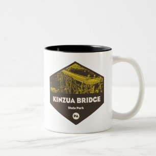 Caneca De Café Em Dois Tons Kinzua Bridge State Park Pensilvânia