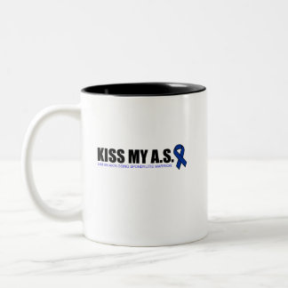 Caneca De Café Em Dois Tons KissMyAS - presentes Ankylosing da consciência de