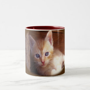 Caneca De Café Em Dois Tons Kitten