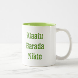 Caneca De Café Em Dois Tons Klaatu Barada Nikto