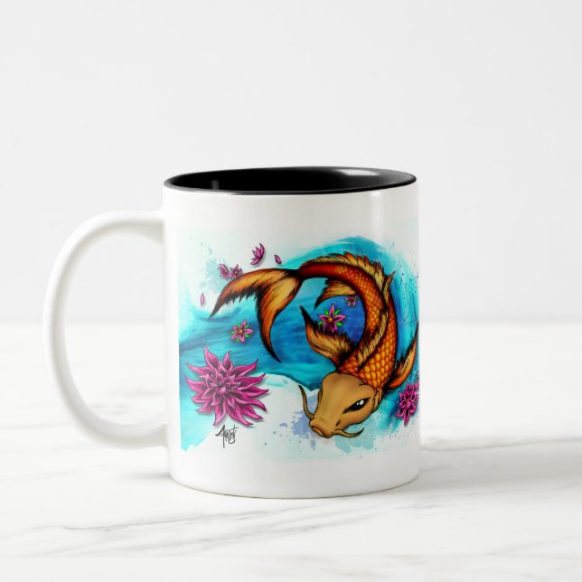 Caneca De Café Em Dois Tons Koi Dois Tone Mug (Esquerda)