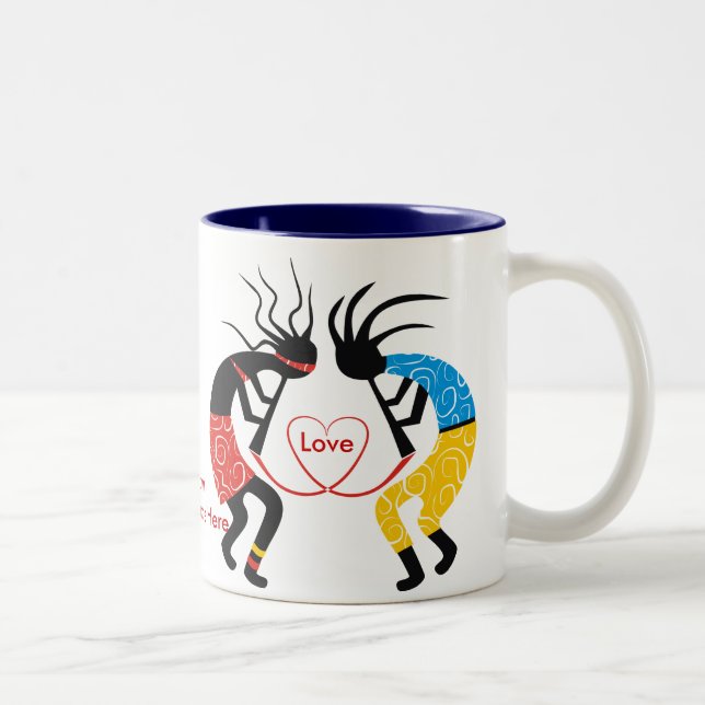 Caneca De Café Em Dois Tons Kokopelli Love (Direita)