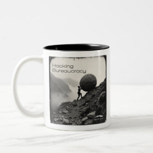 Caneca De Café Em Dois Tons Kopidion - Hackeando a trabalho de arte do curso d