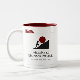 Caneca De Café Em Dois Tons Kopidion Hacking Bureaucracy trabalho de arte