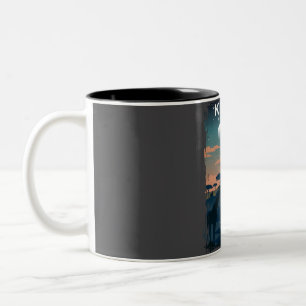 Caneca De Café Em Dois Tons Kruger National Park Night Poster de viagens Sul A