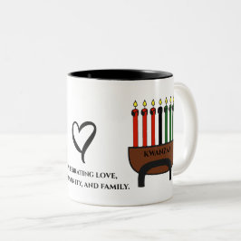 Caneca De Café Em Dois Tons Kwanzaa Candles Mug