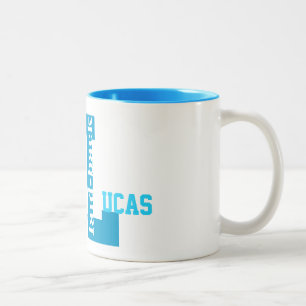 Caneca De Café Em Dois Tons L descontraído nomes, muda o nome, inicial
