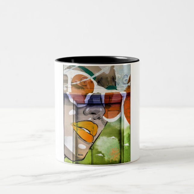 Caneca De Café Em Dois Tons LA Art2 Coffee Mug (Centro)