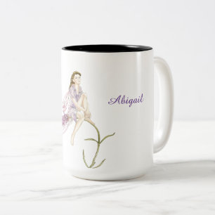 Caneca De Café Em Dois Tons Lã de Flor Personalizada