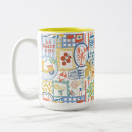 Caneca De Café Em Dois Tons La Dolce Vita Italian Summer Lemons Mediterranean 