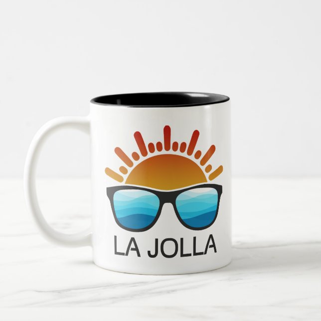 Caneca De Café Em Dois Tons La Jolla California Sunglasses (Esquerda)