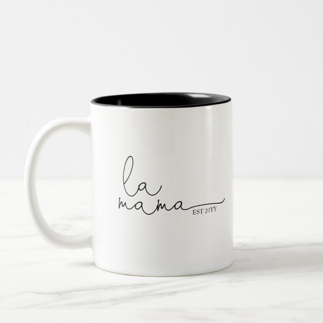 Caneca De Café Em Dois Tons La Mama Estabelecida | Mama dotada de dois tons (Esquerda)