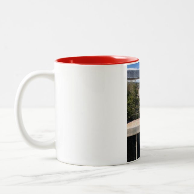 Caneca De Café Em Dois Tons la route 138 du pont (Esquerda)