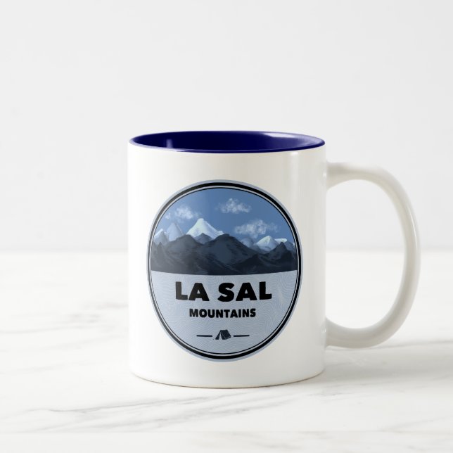 Caneca De Café Em Dois Tons La Sal Mountain Utah Camping (Direita)