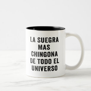 Caneca De Café Em Dois Tons La Suegra Mas Chingona De Todo El Universo