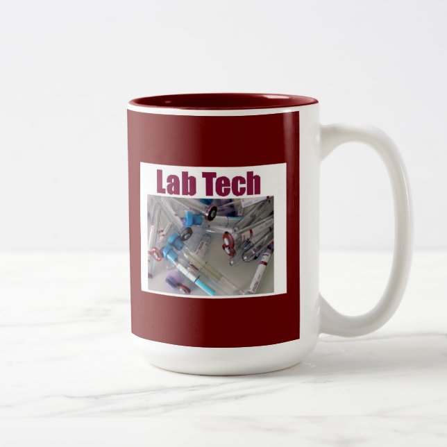 Caneca De Café Em Dois Tons Lab Tech Tubes Café Mug (Direita)