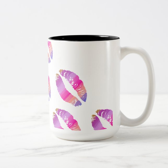 Caneca De Café Em Dois Tons Lábios na moda nº 15 (Direita)
