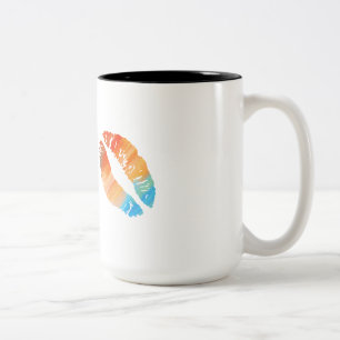 Caneca De Café Em Dois Tons Lábios na moda nº 2