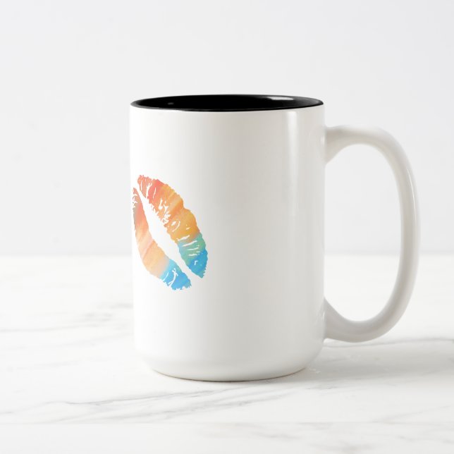 Caneca De Café Em Dois Tons Lábios na moda nº 2 (Direita)