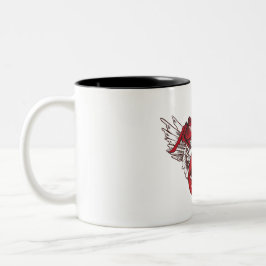 Caneca De Café Em Dois Tons Lábios Rock n Roll Angel