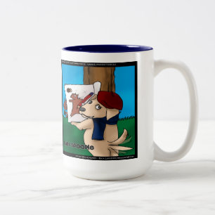 Caneca De Café Em Dois Tons Labradoodle Funny Oferece Camisetas Cartões De Mat