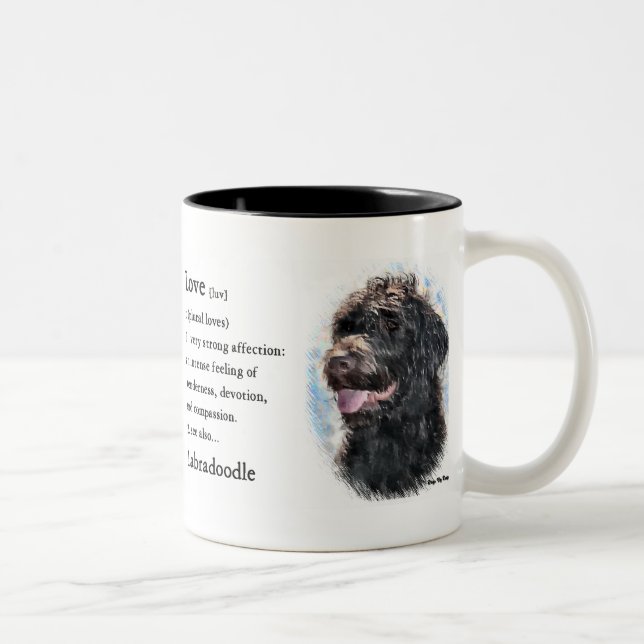 Caneca De Café Em Dois Tons Labradoodle Gifts (Direita)