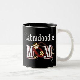 Caneca De Café Em Dois Tons Labradoodle Mãe Mug
