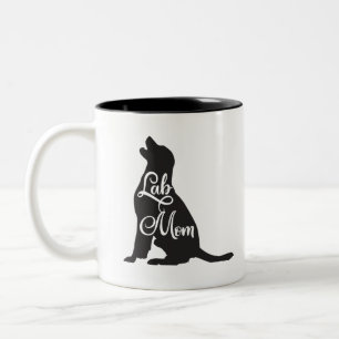 Caneca De Café Em Dois Tons Labrador Mama Engraçado Mãe - Cão-de-laboratór