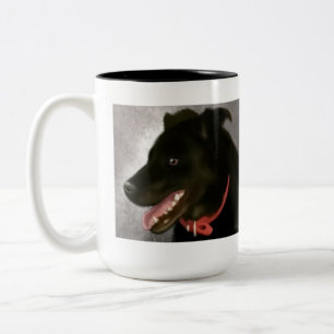 Caneca De Café Em Dois Tons Labrador preto dois tonificou a caneca