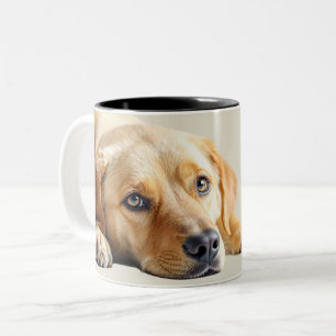 Caneca De Café Em Dois Tons Labrador Retriever Dourado