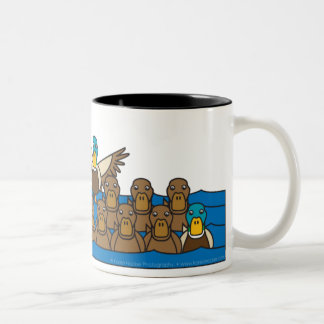Caneca De Café Em Dois Tons Labrador retriever nos patos