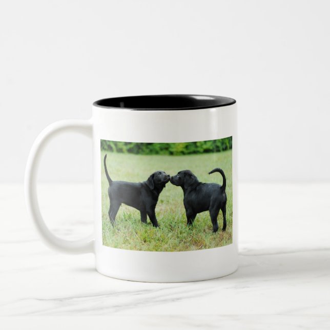 Caneca De Café Em Dois Tons Labrador retriever preto (Esquerda)