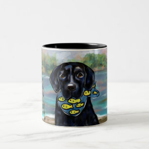 CANECA DE CAFÉ EM DOIS TONS LABRADOR RETRIEVER PRETO