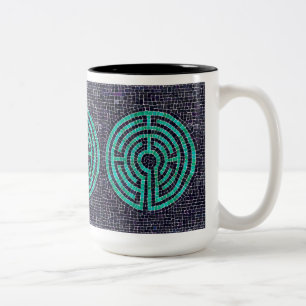 Caneca De Café Em Dois Tons LABYRINTH III Cápsula de dois tons, de cor preta,