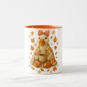 Caneca De Café Em Dois Tons Laço de Gansa Coquette com Cobertor de Café Vibraç