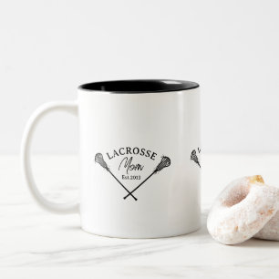 Caneca De Café Em Dois Tons Lacrosse Mãe Est