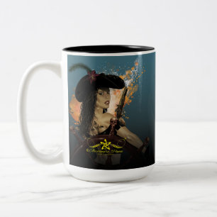 Caneca De Café Em Dois Tons Lady Black Corsair