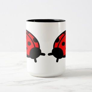 Caneca De Café Em Dois Tons Lady Bug White e Black Mug