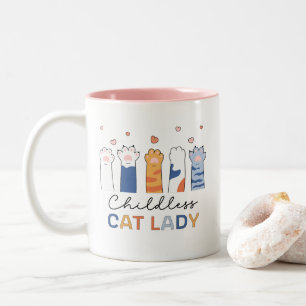 Caneca De Café Em Dois Tons Lady Gato Sem Fios Votando Kamala Harris President