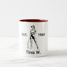 Lady Golfer Nome personalizado e ano