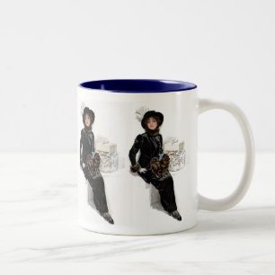 Caneca De Café Em Dois Tons Lady in Black