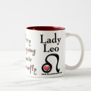 Caneca De Café Em Dois Tons Lady Leo Zodiac