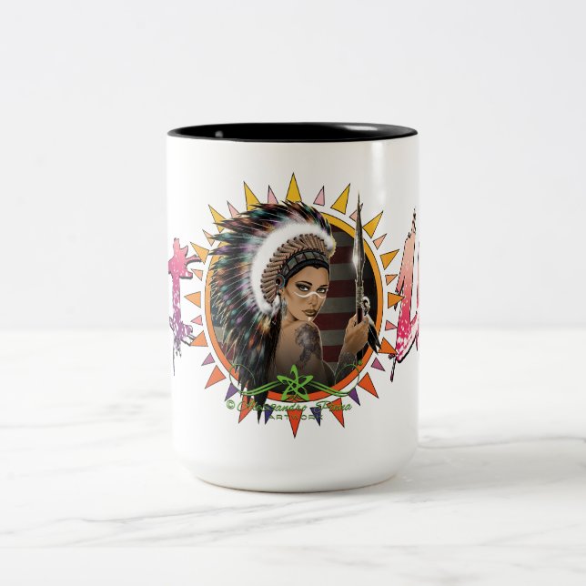 Caneca De Café Em Dois Tons Lady Sioux (Centro)