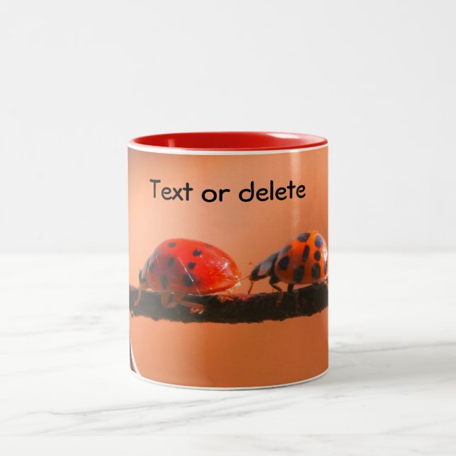 Caneca De Café Em Dois Tons Ladybug Buddies Nature Personalizado (Centro)