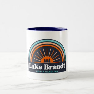 Caneca De Café Em Dois Tons Lago Brandt Carolina do Norte Rainbow